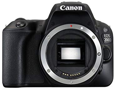Canon EOS 200D Digital SLR Camera - Black (Renewed)