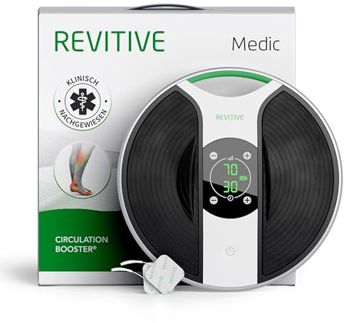 Revitive Medic® Durchblutungs-Stimulator – Klinisch nachgewiesene, medikamentenfreie Linderung von Schmerzen in Beinen und Körper, kabellos
