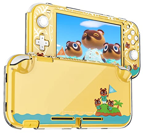 DLseego Coque Compatible avec Switch Lite, Transparente Rigide PC Coque de Protection Anti-Rayures, Antichoc Shell Accessoires pour Switch Lite-Petit Our