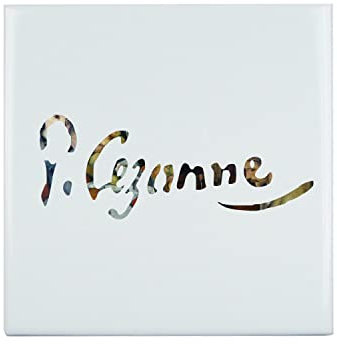 Fabulous Carreau Céramique Décoratif 20 x 20 cm - Cezanne Signature Impressionisme Peinture Célèbre 1900