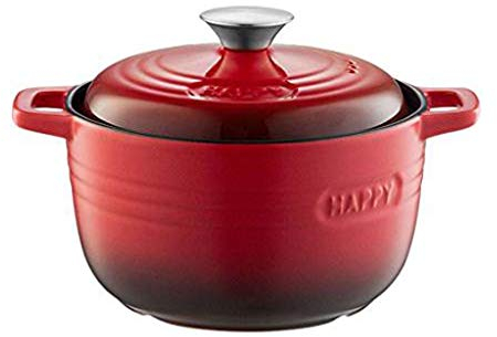 OQHAIR Casseruola, Cucina Calda in Ceramica u Casseruola, Cucina in Argilla u, Casseruola in Ceramica con Coperchio Cucina u, Cucina U (Colore : Arancione) (Rosso)