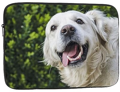 Funny Golden Retriever Laptop Sleeve Bag for Women, Shockproof Protective Laptop Case 10-17 inch, Lightweight Computer Cover Bag, ipad case