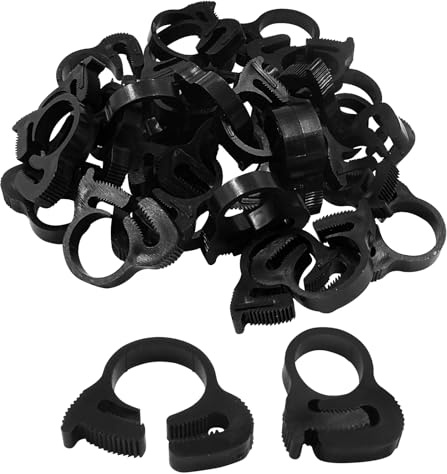 Cionyce 25 Pack Snap Grip Plastic Hose Clamps - 15.2-17mm Double Gripping Nylon Hose Clamps(5/8inch)