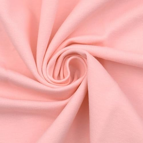STOFFKONTOR Sweatshirtstoff Baumwollstoff Stoff French Terry - Meterware, Farbe Rosa - Öko-Tex Standard 100 - zum Nähen von Sweatshirts, Pullovern, Jogginganzügen, Kinderkleidung uvm.