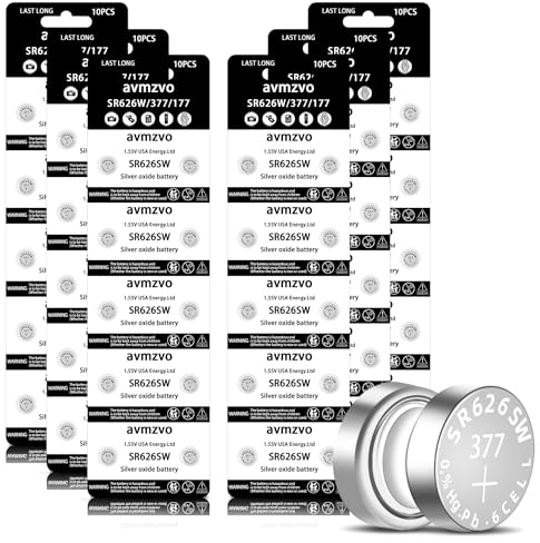 Avmzvo SR626 Lot de 60 Piles Bouton pour Montre SR626SW 377 626 1,5 V