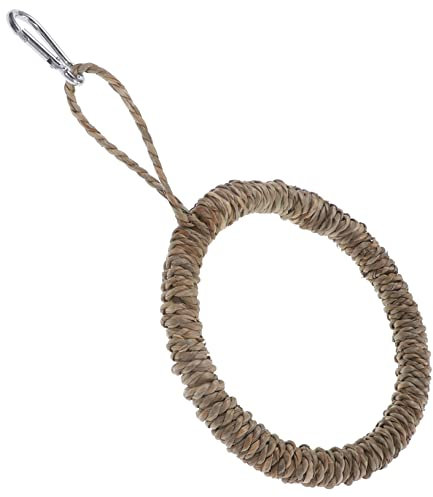 Sosoport 1satz Vogelspielzeug Hängeschaukel Für Papageien Dekorative Vogelperche Für Käfigzubehör Woven Bird Swing Für Aktives Spielen Und Entspannung