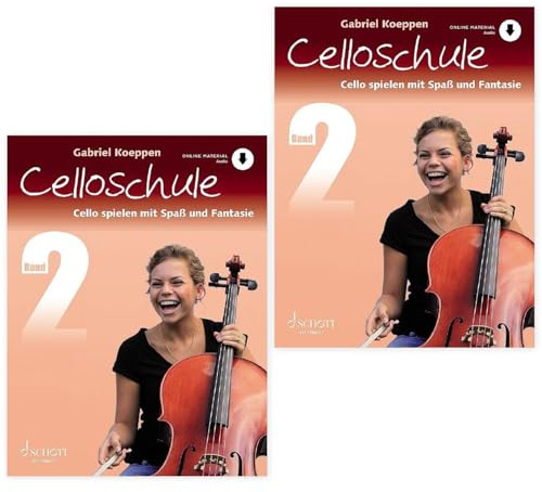 2 x Celloschule Band 2: (Doppelpack) - Cello spielen mit Spaß und Fantasie - Band 2 - ISBN 9783795799953 + Soundman Kolophonium für Geige (2er Set)