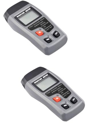 Hemobllo 2stücke Pin- Holzfeuchtemessgerät Digitaler Feuchtemesser Für Holz Baustoffe Und Kaminholz Tragbar Mit Lcd-display Für Bau Und Landwirtschaft Ohne Batterie