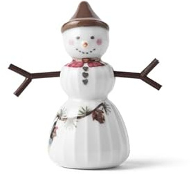 Kähler Hammershøi Christmas Snowgirl – Porzellan Dekofigur, Handbemalt, 8 cm, Weihnachtsdekoration & DIY-Arme, 692663, Weiß
