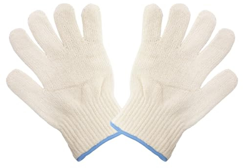 Bojueshaw 2pcs Heat-Resistant Baking Gloves,Non-Slip Hand Protection,Oven Gloves with Fingers for Grill BBQ Cooking Baking Soldering