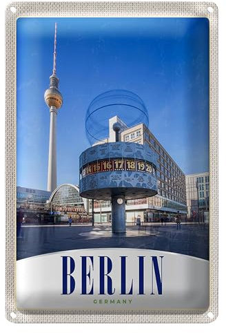 Blechschild | Berlin | Germany | Retro-Dekoration | 20 cm x 30 cm