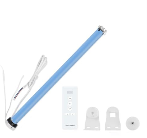 WiFi Electric Blinds Motor for 38mm Tube, Smart Tubular Shutters, Works with Tuya Smart Life Alexa Google Home (Motor with 9 Channel Remote)