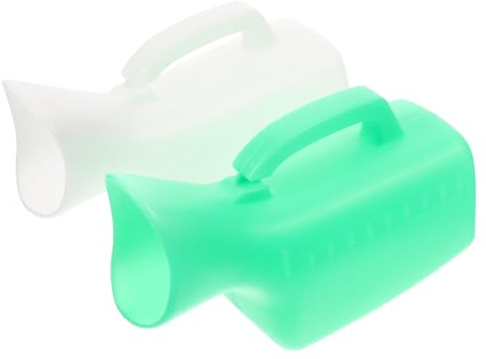 HOODANCOS 2 pezzi Orinatoio Femminile Portatile in Plastica Spessa Riutilizzabile Contenitore Urina Donna per Ospedale Viaggi Campeggio e Anziani