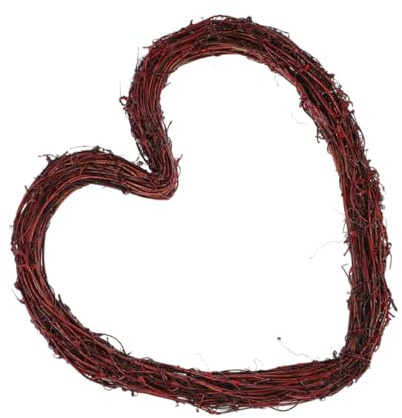 BESPORTBLE Guirnalda De Coronas En Forma De Corazón Decoración Navideña Colgante Adorno para La Puerta De Entrada Guirnalda Tejida Adorno En Forma De Corazón