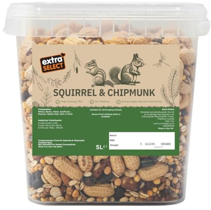 Extra Select Squirrel & Chipmunk Feed In Bucket 5ltr