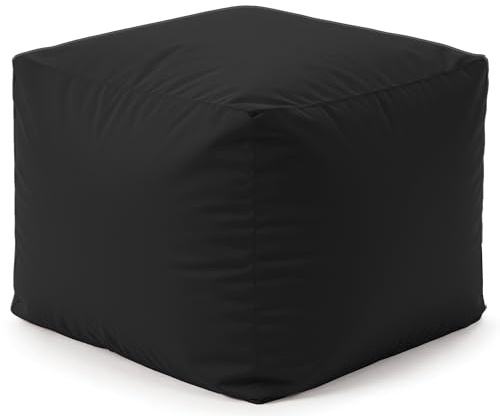 iStyle Mode Waterproof Square Shape Bean Bags Indoor Outdoor Seating Garden Footstools Foot Rest Stool Pouffe Ottoman 40x40x40cm