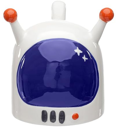 Puckator Space Cadet Astronaut Helmet Upside Down Ceramic Shaped Tea Coffee Mug Funny Home Accessories Cute Gifts for Girlfriend Large Mugs for Men Women Hot Drinks Cups Presents Secret Santa Gift
