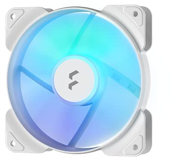Fractal Design Aspect 12 PWM RGB Fan - 120 mm White Frame, Efficient Cooling, 1200 RPM, RGB Lighting, PC Case Fan | Silent 1200 RPM Cooling Fan, 6 Hub-Mounted LEDs, Compatible with ASUS AURA, MSI Mystic Light, and Gigabyte Fusion