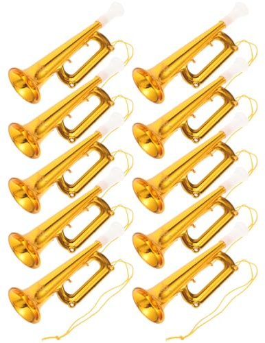 TOYANDONA 10 Pcs Trompettes en Plastique Trompettes Musicales Fabricants de Bruit de Trompette Acclamant des Jouets pour Les Accessoires de Performance des Enfants pour Enfants