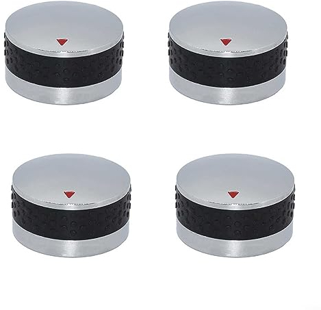 4 Gasherd Knöpfe Gasherd Steuerknopf Ofen Schalter Steuerknöpfe Adapter Metall Temperaturbeständig Praktische Ersatzknöpfe
