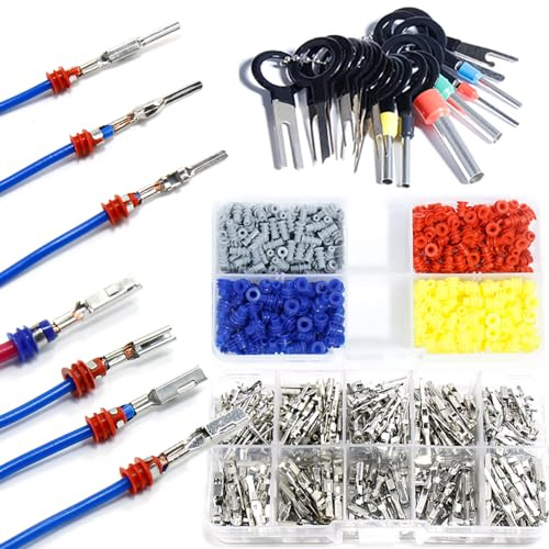 shengbowi Connector Pins Terminal Automotive Car Electrical 1/1.5/1.8/2.2/2.8/3.5mm Wire Removal Non-Insulated Plug Male Female Crimp…