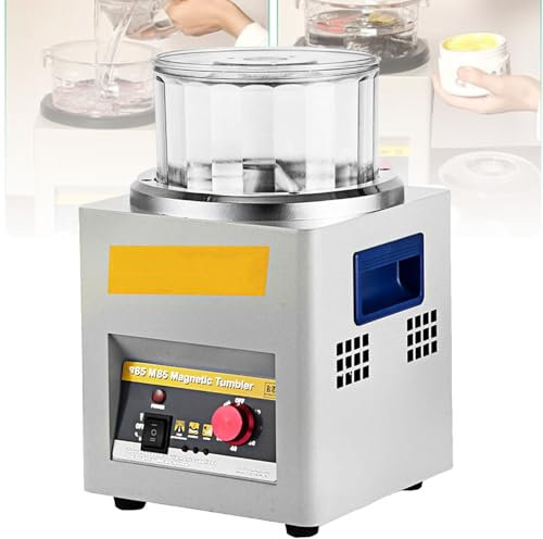 Hydravex Gobelet magnétique polisseuse de Bijoux Mini Machine de Polissage de meulage magnétique 4 Vitesses réglable polisseuse de Bijoux finisseur Machine de Finition pour Bijoux en Argent Or