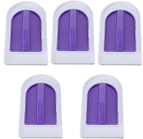 CDQL 5Pcs Food Grade Fondant Cake Smoother, Plastic Handle Design Fondant Cake Decorate Smoother Polisher, Fondant Tools Cake Leveler for Home Cake Shop