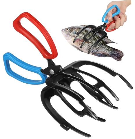 Kisangel Fischgreifer Mit DREI-klauen-Design Angelzange Aus Metall Fischhalter Für Angeln Tragbares Werkzeug Mit Bequemen Griff Robust Und Langlebig Für Sicheres Greifen Verschiedener Fisch