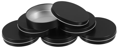 PRETYZOOM 6pcs Mini Cake Tins for Candy Picking Game Round Metal Candy Box Decorative Box for Halloween Treats