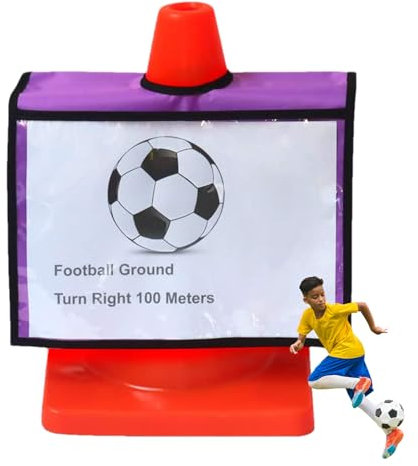 Pulsa de letreros de tráfico de la entrada: advertencia de actividad deportiva, cono de PVC reutilizable, señalización de seguridad al aire libre, cobertura de cono de tráfico protectora, equipo de ad