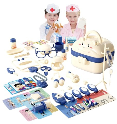Set per pediatra, set di giocattoli portatili, per giochi di ruolo multifunzionali | Attrezzatura medica interattiva, giocattolo giocattolo giocattolo realistico