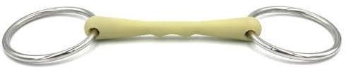ES0041 Wassertrense Stangengebiss Flexibel Apfelgeschmack 66mm/19mm, 14.5cm | Equine Smile Ringtrense Kunststoff Stange Apfel Gebisse Pferd Pony Gebissringe Maulschonend Reitsport Ungebrochen