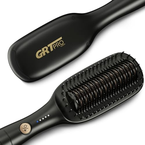 Cepillo Alisador Pelo Ancha 51mm & Planchas del Pelo 2-En-1 40M De Iones Antifrizz Control De Temperatura Ptc Cerámico (140-230°C) Apagado Auto 30min Calentamiento Rápido Y Seguridad Antiquemaduras