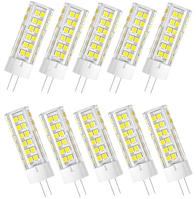 NUOXIN Capsule G4 LED Leuchtmittel 7W 220V AC, Kaltweiß 6000K, 700 lm, G4 LED Birne für Kronleuchter, Nicht Dimmbar (10 Stück)