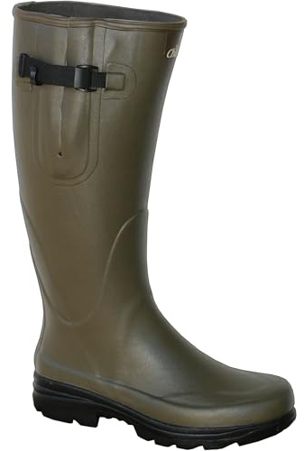 La Chasse Bottes en caoutchouc pour homme et femme - Largeur réglable au mollet - Entièrement étanches - Bottes d'été en caoutchouc pour chasseur - Bottes en caoutchouc naturel - Bottes de pêche -