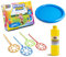 OnlineStreet Kit de estanque de burbujas con 4 varitas y 1 solución de burbujas para hacer globos gigantes, equipo de juego al aire libre/jardín, juguete para niños/niños mayores de 5 años