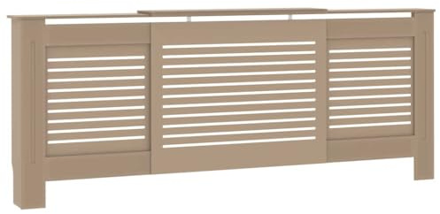 vidaXL Heizkörperverkleidung Lattenrost-Design Heizungsabdeckung Heizungsverkleidung Heizkörperabdeckung Heizung Abdeckung Heizkörper MDF 205cm
