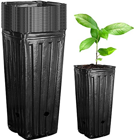 Iceyyyy Macetas Altas para árboles, árboles Profundos de plástico, macetas Altas para Plantas de jardín de Interior y Exterior (20 Piezas)