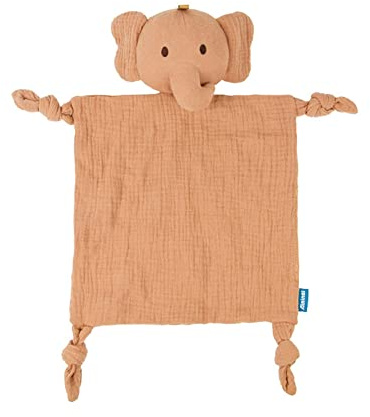 Schmusetuch Elefant,Schnuffeltuch mit Elefant-Köpfchen,Kuscheltier Elefant Flauschiges Plüschtier, Kuscheltuch Musselin Babydecke Komfort für Mädchen und Jungen Babyspielzeug empfohlen ab Geburt