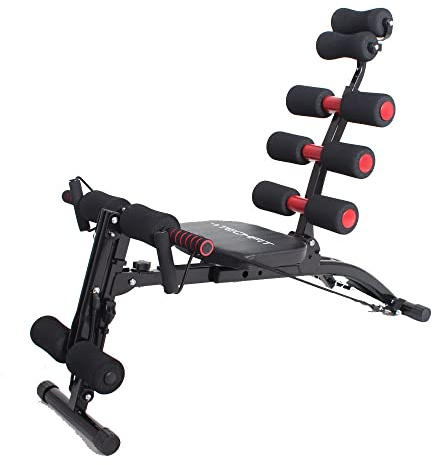 TechFit AB2000 Multi Total Crunch Trainer - Machine Abdo 6 en 1 Révolutionnaire, Idéal pour Tonifier et Exercer Les Muscles Abdominaux, de la Taille, du Dos, des Épaules et des Jambes
