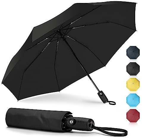 ZOMAKE Regenschirm Sturmfest Taschenschirm Automatik 106cm/110.5cm | Klein Leicht Stabil Kleiner Schirm Windfest 8/9 Rippen,Flexible Konstruktion Widersteht Böigem Wind ohne Umstülpen im Alltag