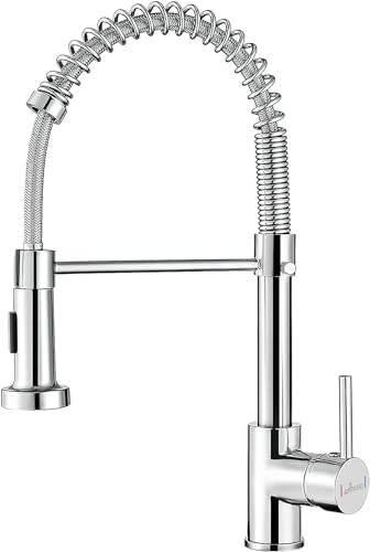 APPASO Rubinetto da cucina, miscelatore da cucina ad alta pressione con doccia, miscelatore da cucina con 2 tipi di getto, miscelatore lavello ruotabile a 360° - miscelatore da cucina in acciaio inox