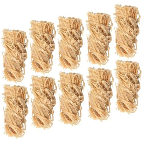 INOOMP 12 Allume-feu Naturels en Bois Ciré, Rouleaux Légers et Faciles à Utiliser pour Barbecue, Pique-niques et Randonnée