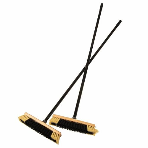 SIDCO Zimmerbesen mit Stiel 2 x Kehrbesen Stubenbesen Holzbesen Saalbesen