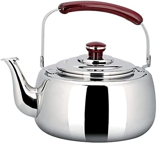 MYVVKIA Whistling Teapots Whistling Kettle Hemispherical Stainless Steel Coffee Pot Portable Teapot Camping Accessories Suitable for All Stove Types