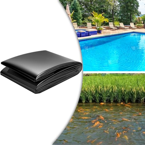 Witriolik Lona Flexible Lona para Estanques Revestimiento de Estanque Negro de HDPE Revestimiento de Estanque Espesor para Peces de Estanques, Estanque de Peces, Jardines, Piscinas
