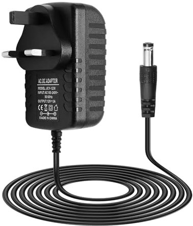 12V 3A Power Adapter AC 100-240V to DC 12V Power Supply UK Plug 5.5mm x 2.5/2.1mm Jack Wall Charger for Home and Office Use Compatible with LED Strip Lights CCTV Cameras ADSL Cats and More