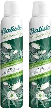 Batiste Naturally Coconut Milk & Hemp Seed Oil 200ml, No Rinse Spray to Refresh Hair in Between Washes, with 100% Natural Extracts (Pack of 2)