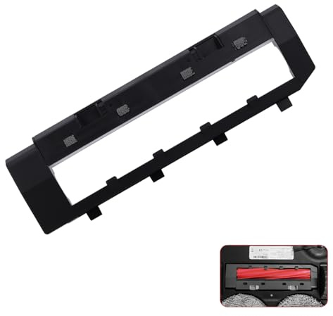 Replacement Brush Guards Covers Back Cover for Roborock Q Revo, Roborock Qrevo MaxV, Roborock Qrevo S, and Q Revo Pro Robot Vacuum Cleaner - Main Brush Holder Accessories Parts(Black)