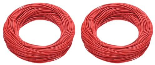 QUARKZMAN 26AWG Filo 26 Gauge Filo Intrecciato PVC Filo Di Collegamento, UL1007 Filo Di Rame Stagnato 30m/100ft Rosso Per Filo Di Collegamento Interno